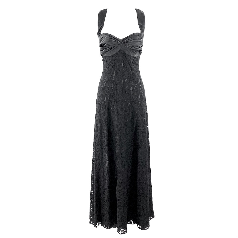 Calvin Klein Black Lace Maxi Dress